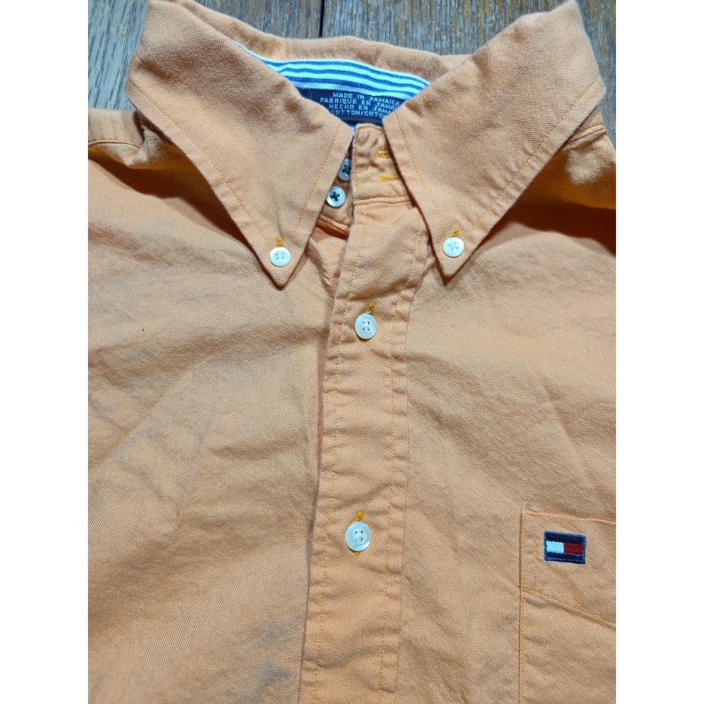 Tommy Hilfiger Longsleeve button down dress shirt orange size XL Y2K